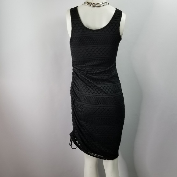 Guess Sassy Scoop Neck Black Lace Dress Size - Picture 3 of 7